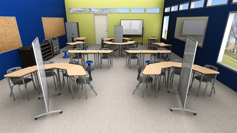 Elementary Collaborative Classroom with Desks - Reconfiguration